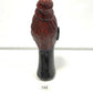 Carved african wooden bust with painted hair