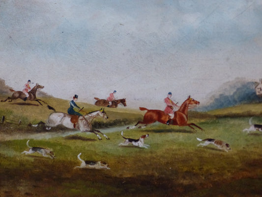 Philip Rideout - A hunting scene with distant gabled house
