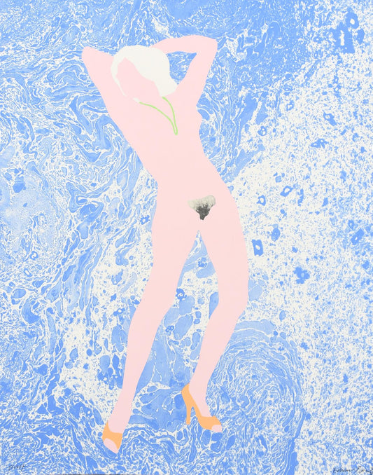 Edward Piper - Pink with Pale Blue Marble