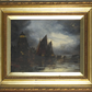 J Day - Moonlit seascape with smugglers and boats