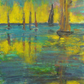 James Lawrence Isherwood - Boats on water at sunset