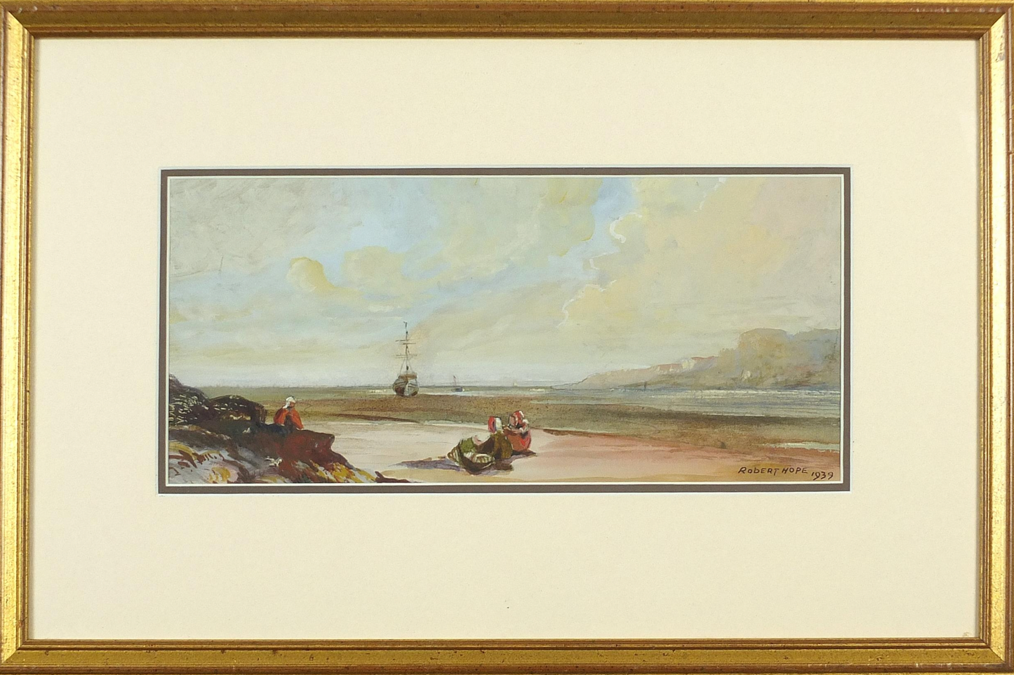 Robert Hope - Figures on a beach