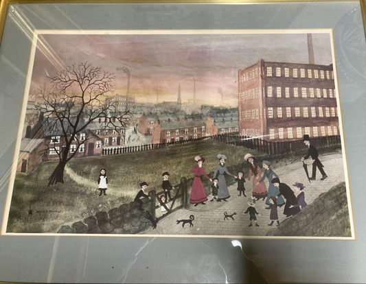 Helen Bradley - Family in Spring Lane