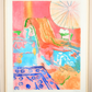 Andrea Tana - Study of a Chaise Longue with a Parasol & The companion piece