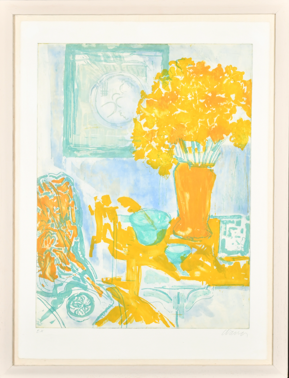 Andrea Tana - Study of a Chaise Longue with a Parasol & The companion piece