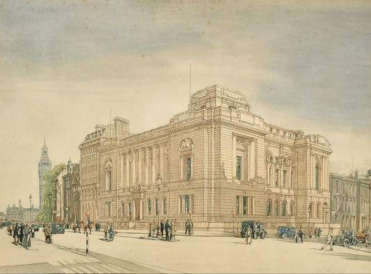 Sir Henry George Rushbury - A Whitehall Street Scene