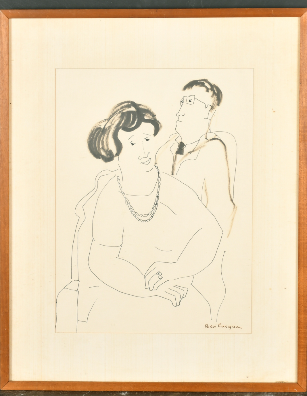 Ernest Bevi L'Acqua - Study of Two Figures