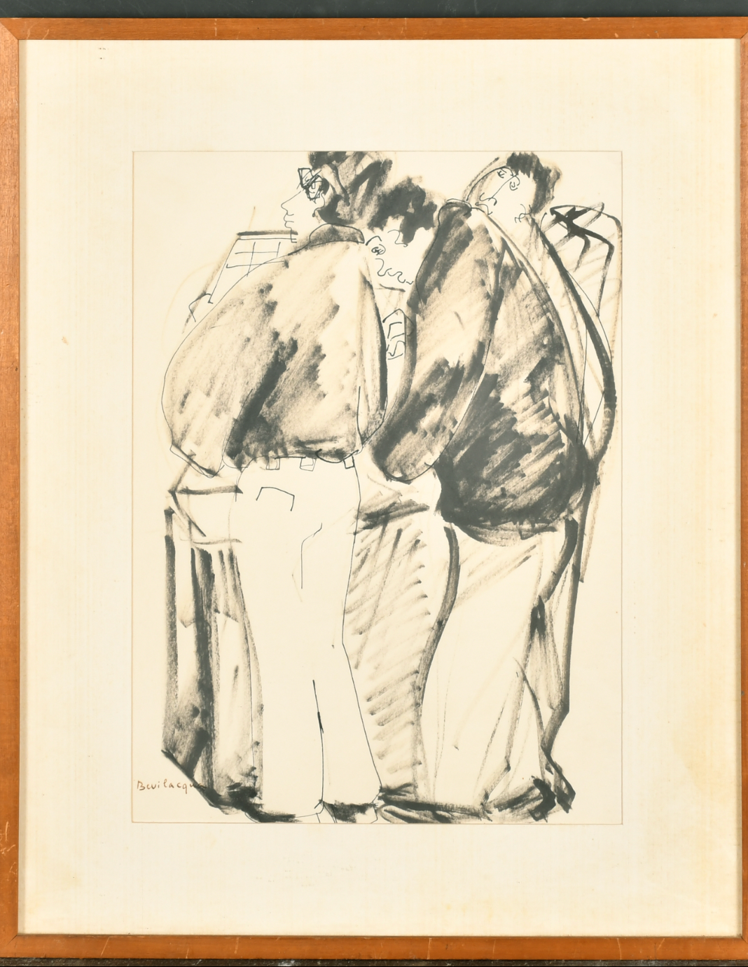 Ernest Bevi L'Acqua - Study of Two Figures