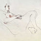 Henry Richard Bird - 5  drawings tiled Reclining Nude