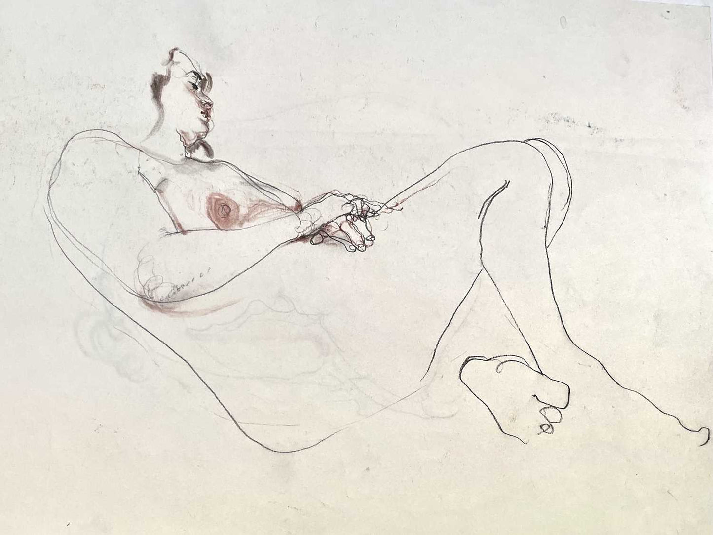 Henry Richard Bird - 5  drawings tiled Reclining Nude