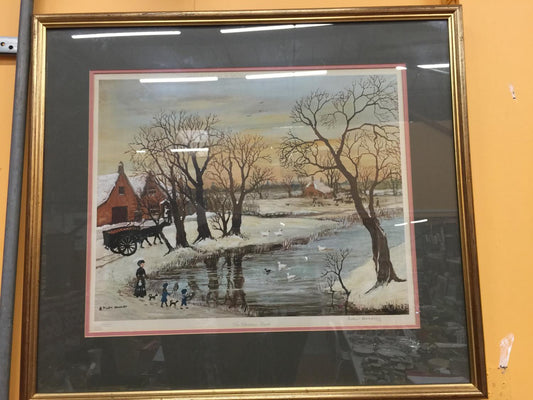 Helen Bradley -  Our Christmas Ducks - Signed limited edition print