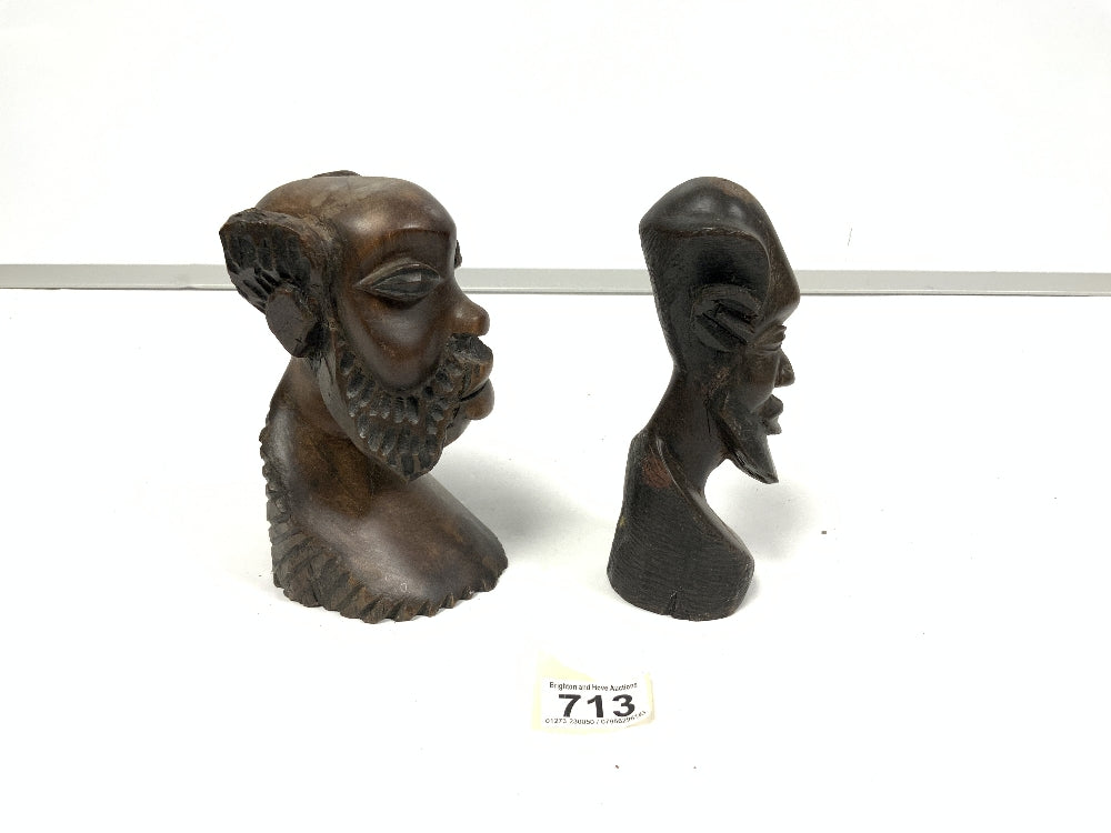 Tribal busts of male figures