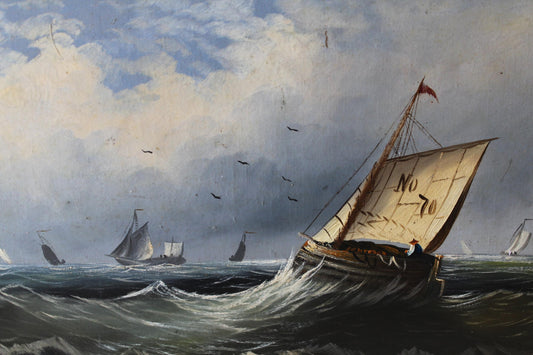 Marine scene with sailing boat