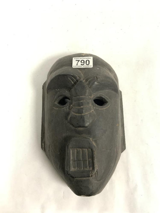African carved darkwood ceremonial mask